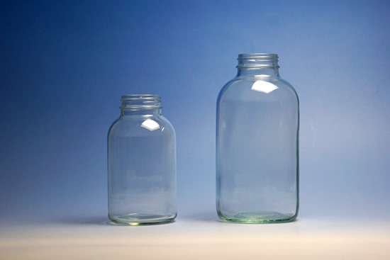 薬品用透明広口硝子瓶